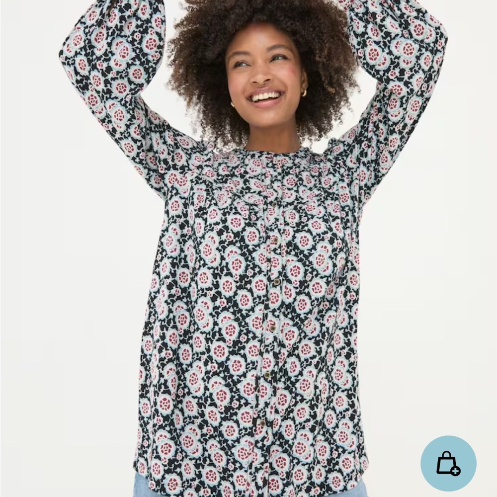 Fat Face Long Sleeve Tunic – Blue, Size 10